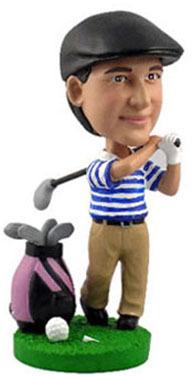 3D-Comicfigur vom Foto - Auf dem Golfplatz (QM-3031)