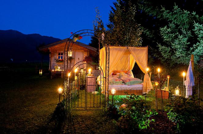 Übernachtung im Garten Himmelbett Dorfgastein für 2 (1 Nacht)