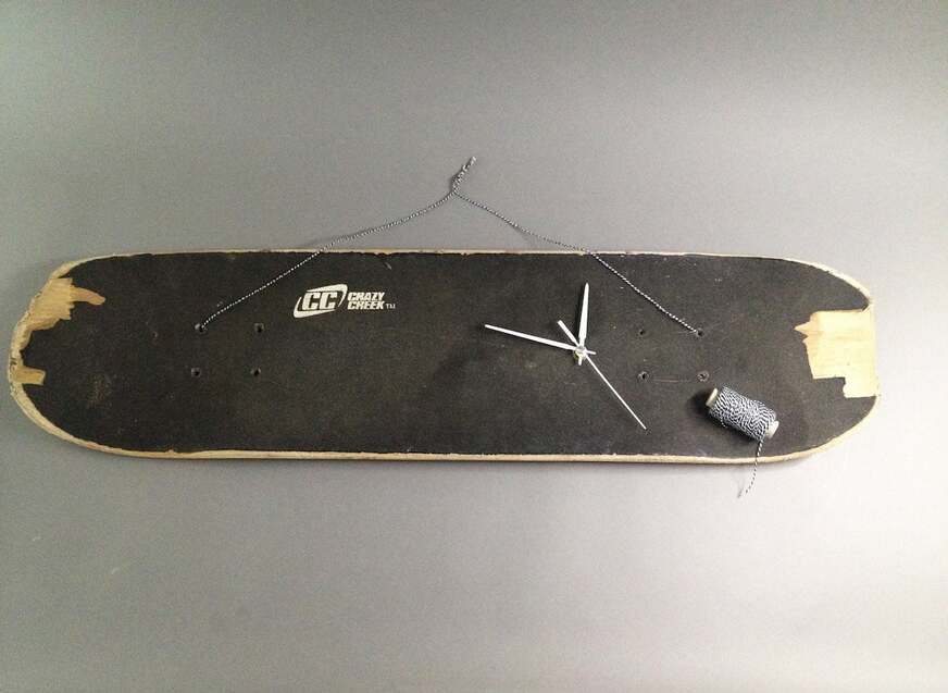 DIY-Skateboard-Uhr