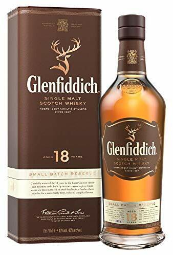 Glenfiddich Single Malt Scotch Whisky 18 Jahre mit Geschenkverpackung, 0.7L - Vatertagsgeschenke