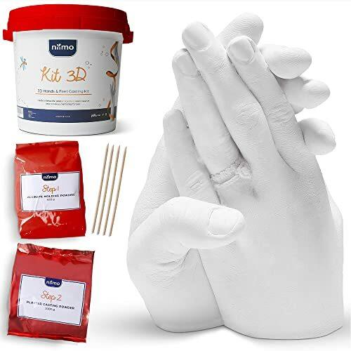 Niimo Handabdruck Set für Paare - Geschenke für Ihn, Geschenke für Sie - Gips Handform-Set - Paargeschenke, Personalisierte Geschenke für Paare