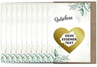 Bamboorilla Gutschein Rubbelkarten zum selber beschriften – Geschenk für Frauen - Hochzeit Geburtstag Lieblingsmensch selbst gestalten mit Umschlag(Gutschein) (10)