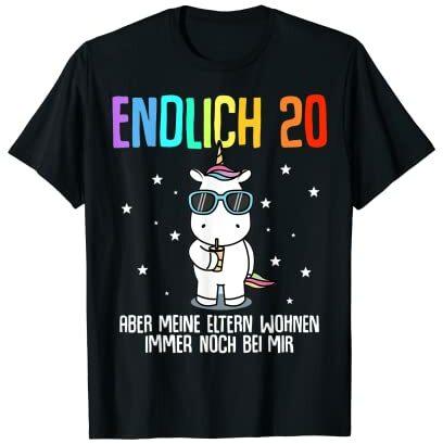 20. Geburtstag Männer Frauen 20 Jahre Einhorn 2000 Geschenk T-Shirt
