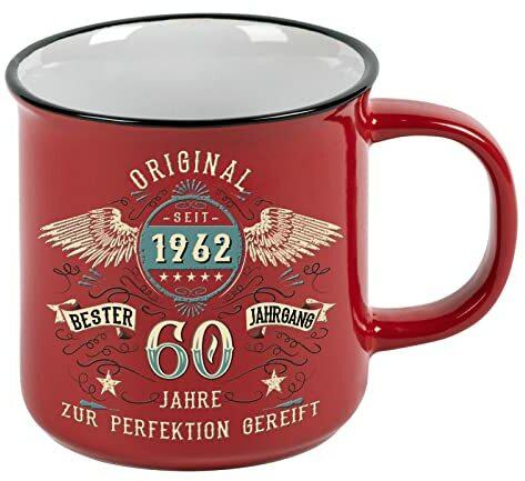 Kaffeetasse als Geschenk zum 60. Geburtstag - Bester Jahrgang - Vintage Style im Geschenkkarton