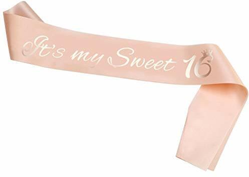 HOWAF Rose Gold It’s My Sweet 16 Birthday Geburtstag Schärpe, 16. Geburtstag Schärpe für 16. Geburtstag Mädchen deko Accessoires Geschenke