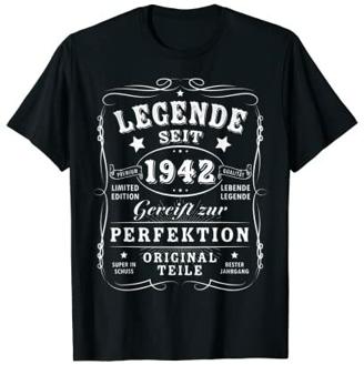 1942 Geburtstag Mann 80 Jahre Deko Lustig 80er 80 Geburtstag T-Shirt