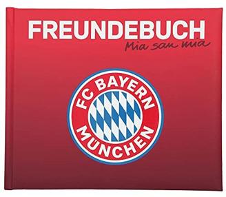 Offizielles Freundebuch vom Rekordmeister FC Bayern München, Motiv 2, ca. 21 x 17,5 x 1,5 cm groß, 108 Seiten zum Ausfüllen, Ankreuzen und Einkleben