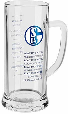 FC Schalke 04 Bierkrug, 0,5l, Blau & Weiß 'Erfolge'