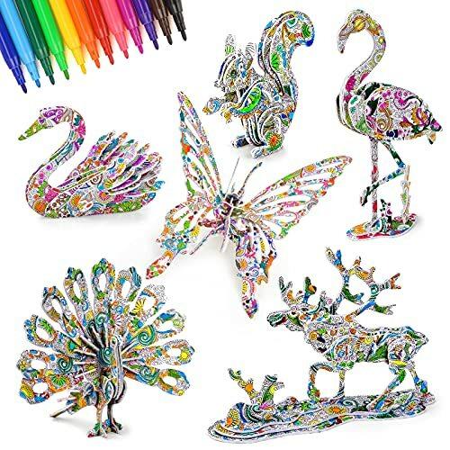 Spielzeug ab 6 7 8 9 10 Jahre Mädchen, Mädchen Geschenke für 7-8-9-10 Jahre Kinder Basteln Mädchen 5-10 Jahre Bastelset ab 6-12 Jahre Kinder Geburtstag Geschenk Kreative Spiel Junge Teenager 3D Puzzle
