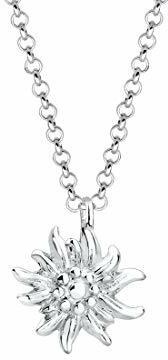 Elli Halskette Damen Edelweiss Symbol Anhänger Wiesn Tracht in 925 Sterling Silber