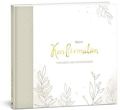 MINTKIND® Gästebuch "Meine Konfirmation" I für Junge & Mädchen | Konfirmation Geschenk, Gästebuch Konfirmation, Erinnerungsalbum I 96 Innenseiten für Glückwünsche, Fotos und Mehr (Beige)