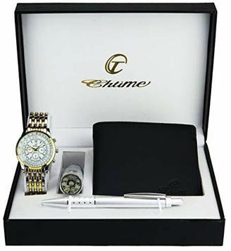 Geschenkset Herren Armbanduhr- - Schweizer Taschenmesser Taschenlampe - Brieftasche -Stift