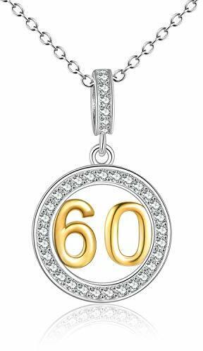 YFN Geburtstags Halskette Schmuck Sterling Silber Geschenke Zum 16 18 21 30 40 50 60 Geburtstag Kette Anhänger Geschenke für Frauen Mädchen