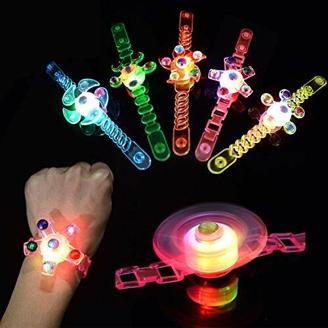 Hoiny 12 Pcs LED Leuchtspielzeug Partyartikel Set für Kinder,LED Blinkleucht Leuchten Armbänder,Kinder LED Flash Light Armband,für Weihnachten , Feiern Neujahrsparty, Geburtstag, Party, Hallowen.