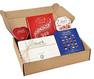 Lindt Schokolade Schokoladen-Geschenke-Set | 477g | 5x feine Lindt Schokolade Schokoladen | Schokoladengeschenkidee für jeden Anlass