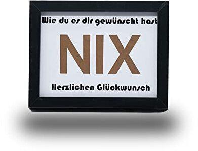 Geldgeschenk für alle die Sich Nichts wünschen NIX Frauen und Männer lustige Geschenke zum Geburtstag& Hochzeit