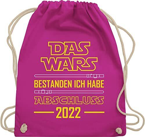 Shirtracer Abitur Abi & Abschluss 2022 Geschenke - Das Wars bestanden ich habe Abschluss 2022 - Unisize - Fuchsia - abitur geschenk - WM110 - Turnbeutel und Stoffbeutel aus Baumwolle