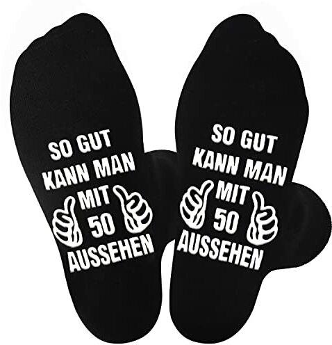 Jeasona 50. Geburtstag Socken Herren Anti-Rutsch 50 Geburtstag Mann Geschenkideen 50. Geburtstag Mann Lustige Geschenke Deko 50. Geburtstag Mann Socken 43-46
