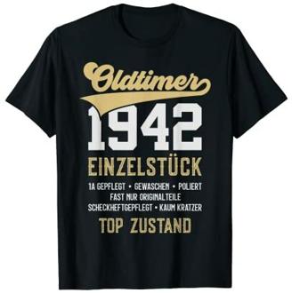 80 JAHRE OLDTIMER 1942 EINZELSTÜCK VINTAGE 80. GEBURTSTAG T-Shirt