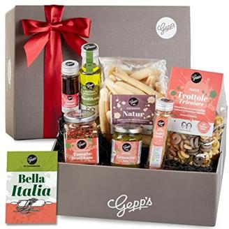 Gepp’s Feinkost Bella Italia Geschenkbox I Geschenkkorb für Männer und Frauen I Feinste italienische Spezialitäten, hergestellt nach eigener Rezeptur I Geschenk für genussvolle Momente