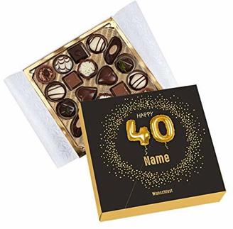 Herz & Heim® Lindt Pralinen zum 40. Geburtstag mit Namen und Glückwunschtext
