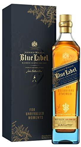Johnnie Walker Blue Label Blended Scotch Whisky – Limitierte Geschenk Edition mit exclusiver Gravur 700ml
