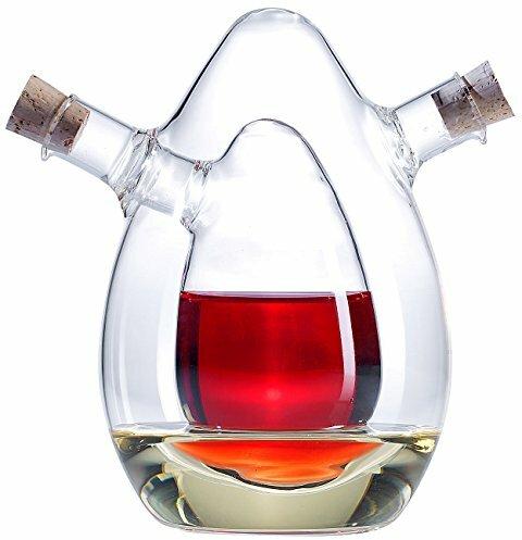Rosenstein & Söhne Ölspender: 2in1-Essig- und Öl-Spender aus Glas (Ölflasche)