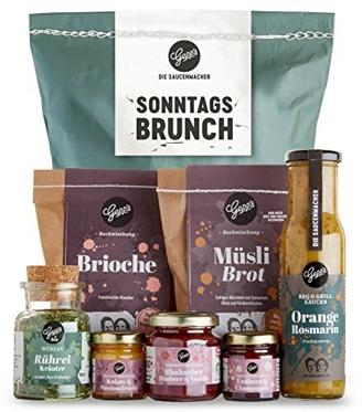 Gepp’s Feinkost Wundertüte Sonntags-Brunch I Gourmet Geschenkset mit verschiedenen Delikatessen wie Erdbeer-Champagner Fruchtaufstrich I Geschenkkorb mit Köstlichkeiten für ein perfektes Frühstück