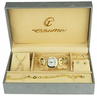 Geschenkset Damen Armbanduhr- - Schmuk Set- Halskette-Ring- Ohrringe - Armband
