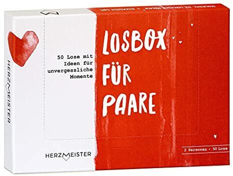 Losbox für Paare - Das Geschenk für unvergessliche Momente - 50 Lose mit Ideen für Spiel, Spaß & viel Liebe - Überraschung zum Geburtstag & Jahrestag für Mann, Frau, Partner, Freund & Freundin