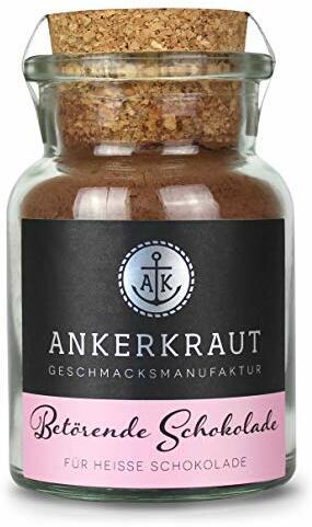 Ankerkraut Betörende Schokolade, Kakao-Pulver für heiße Schokolade, 105g im Korkenglas