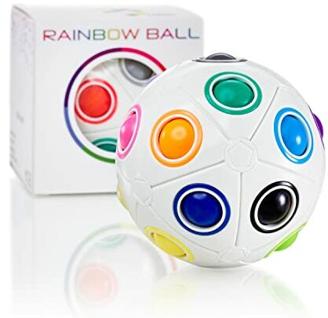 CUBIDI® Original Regenbogenball mit 19 Kugeln - Groß | Geschicklichkeitsspiel für Kinder und Erwachsene | Spannendes Knobelspiel für Mädchen und Jungen ab 6 Jahren