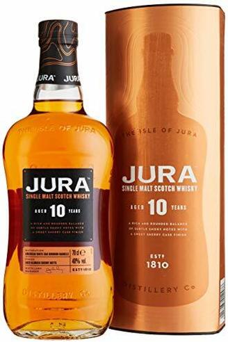 Jura 10 Jahre Single Malt Scotch Whisky mit Geschenkverpackung (1 x 0,7 l)