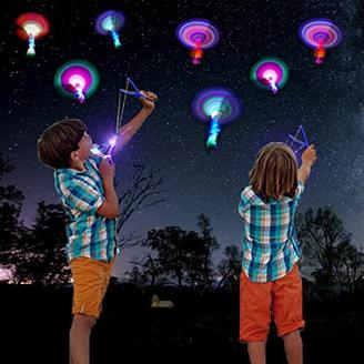 ZIYOUA Fliegendes Spielzeug Party Set, 12 PCS LED Licht Erstaunliches Hubschrauber- Schleuder Spielzeug, Kindergeburtstag Partygeschenke, Partyzubehör und Goodie Bag Stuffers