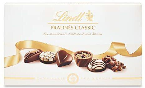Lindt Schokolade - Pralinen Für Kenner Classic | 200 g | Pralinés-Schachtel mit 20 Pralinen in 11 köstlichen Sorten mit und ohne Alkohol | Pralinengeschenk | Schokoladengeschenk
