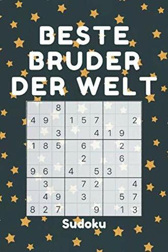 BESTE BRUDER DER WELT - Sudoku: 240 Sudoku-Rätsel inkl. Lösungen | Leicht-schwer | - kleine Geschenke für bruder zu weihnachten Geburtstag - weihnachtsgeschenke für Brüder