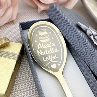 Nutella Löffel in Geschenkbox – personalisierter Löffel – Nutella Liebhaber Löffel – Individueller Löffel – Geburtstagsgeschenk in Geschenkbox – Nutella Geschenk – Andenken