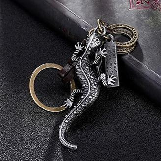 MINTUAN Legierung Gecko Eidechse Metall Schlüsselbund Schlüsselanhänger Ring Geschenk Männer Frauen Schlüsselanhänger Anhänger Schmuck