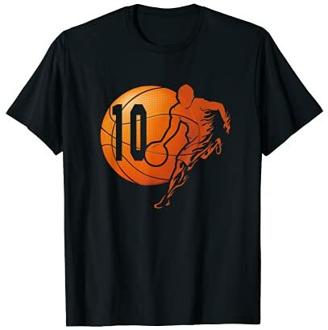 Lustiges Basketball-Geschenk zum 10. Geburtstag T-Shirt