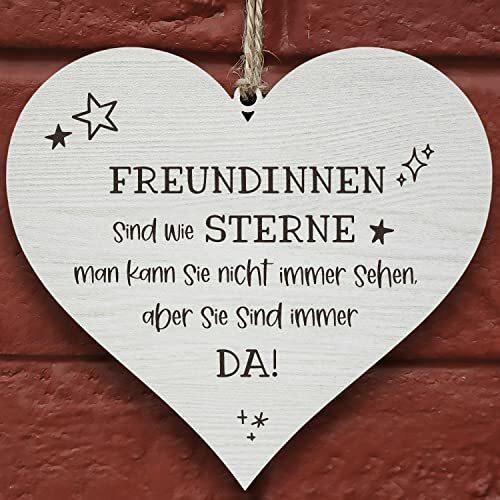 Glitzkind Holzschild Geschenk für Freundin zum Geburtstag | Geburtstagsgeschenk beste Freundin | Abschiedsgeschenk Kleinigkeit Best Friends | Geschenkideen beste Freundin | Freundschaftsgeschenk BFF