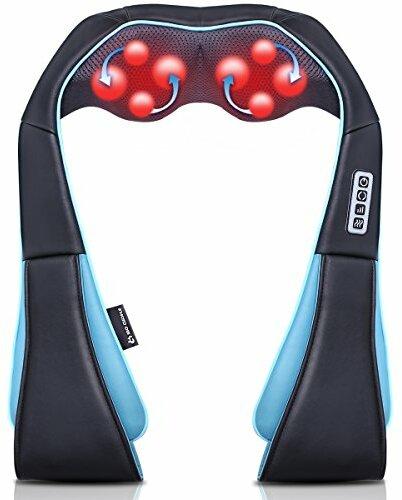 Massagegerät mit Wärme – Shiatsu Nackenmassagegerät Weihnachts geschenk für Männer/Frauen/Mama/Papa – Massage für Nacken, Schulter, Rücken, Taille, Bein, Füße und Muskel