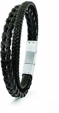 s.Oliver Herren Lederarmband Edelstahl Leder Geschenkidee Geburtstag Vatertag