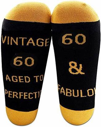 BNQL Socken zum 60. Geburtstag, 2 Paar, Vintage 60, Geburtstagssocken 60 und fabelhafte Geschenke zum 60. Geburtstag (Socken)