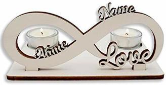 Kleine Liebesgeschenke - Teelichthalter + Namen I Liebe Love Geschenke für Männer Frauen Sie Ihn Partner Freundin Hochzeit Verlobung