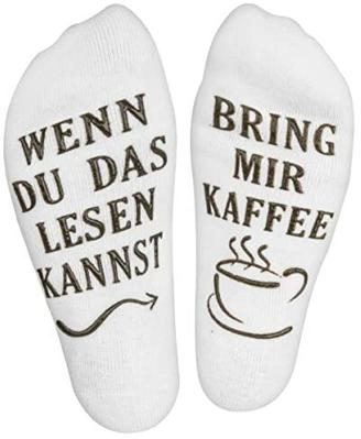 Lustige Socken Damen Neuheit Geschenk - Wenn Du Das Lesen Kannst Bring Mir Kaffee