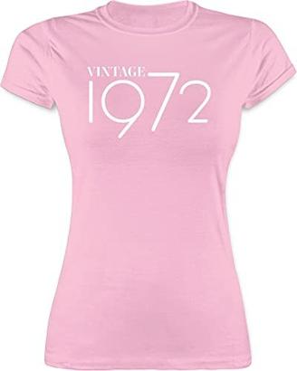 Shirt Damen - 50. Geburtstag - Vintage 1973 weiß - XXL - Rosa - rosa Shirt Damen - L191
