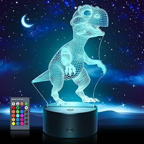 3D-Dinosaurier-Nachtlicht: Kreatives Set für Kinder 2-10 Jahre,  Geburtstagsgeschenk & 16-Farben-LED
