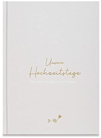 LEAF & GOLD® Hochzeitstag Tagebuch I Hochzeitsgeschenk I Buch zur Hochzeit I Geschenk für die Ehe I Hochzeitstag Geschenke I Valentinstag