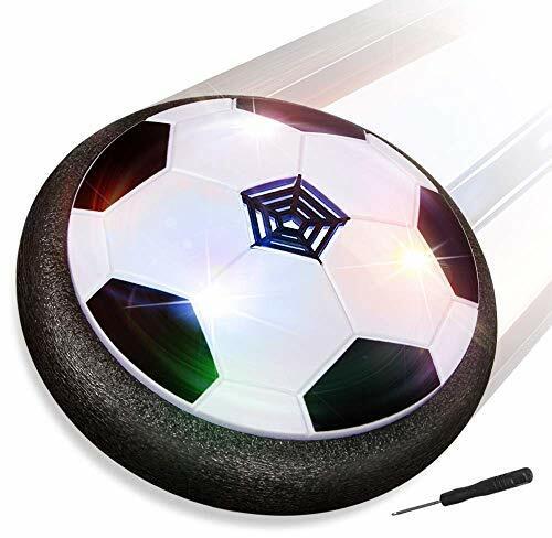 Baztoy Air Power Fußball, Kinderspielzeug Hover Fussball Indoor Leuchtender Schwebender Ball mit LED Licht Perfekt zum Spiele, Football Geschenke für Kinder Jungen Mädchen 3 4 5 6 7 8 9 10 Jahre