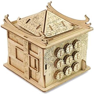 ESC WELT House of Dragon - Escape Room Spiel - Geschenke für Männer und Frauen - 3D Puzzle Box Spiele aus Holz für Erwachsene und Kinder - Holzpuzzle Erwachsene - Geschenkbox Knobelspiel